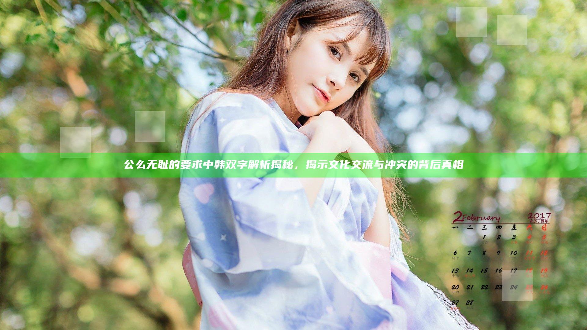 公么无耻的要求中韩双字解析揭秘，揭示文化交流与冲突的背后真相